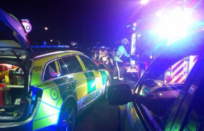 WMAS ambulance and fire at scene