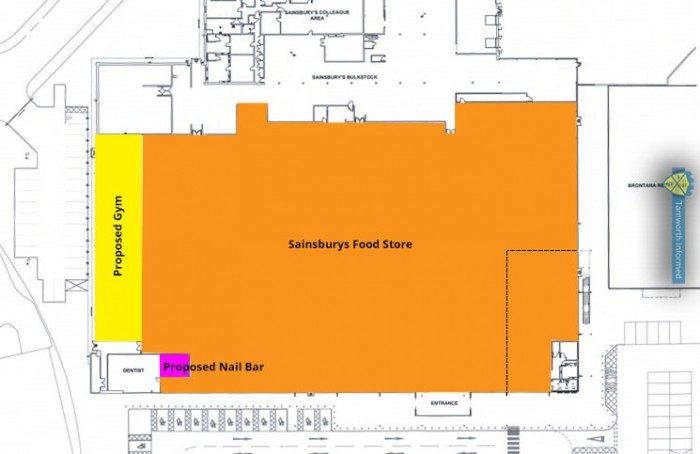 proposed plans for gym at sainsburys