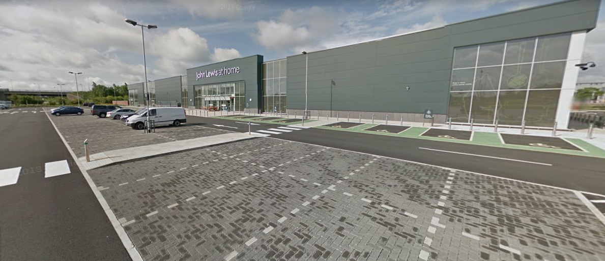 A Google Street View image of the former John Lewis store at Ventura Park Tamworth